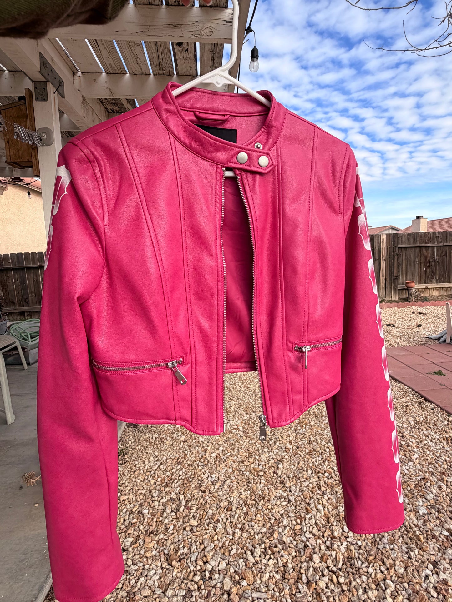 Hand Painted Cropped Jacket XS