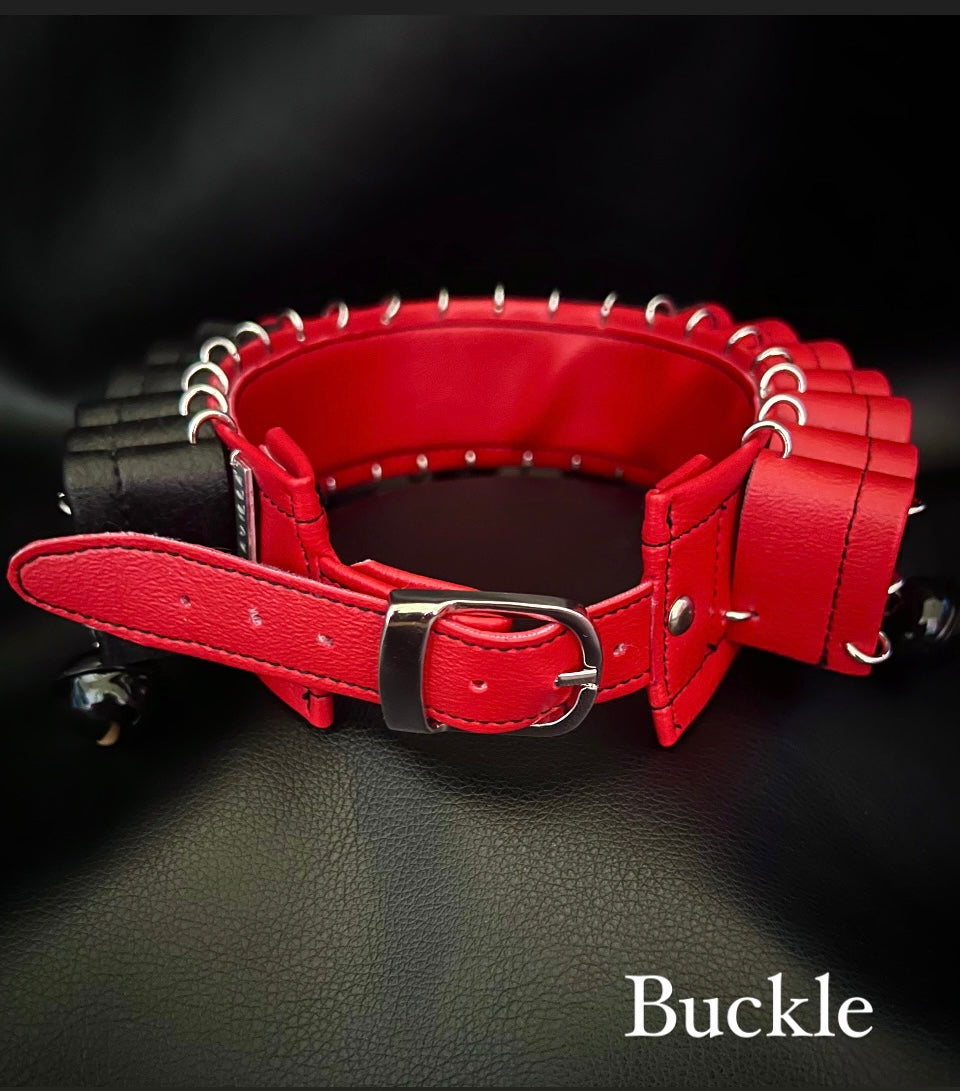 Black & Glitter Pink Clown Collar