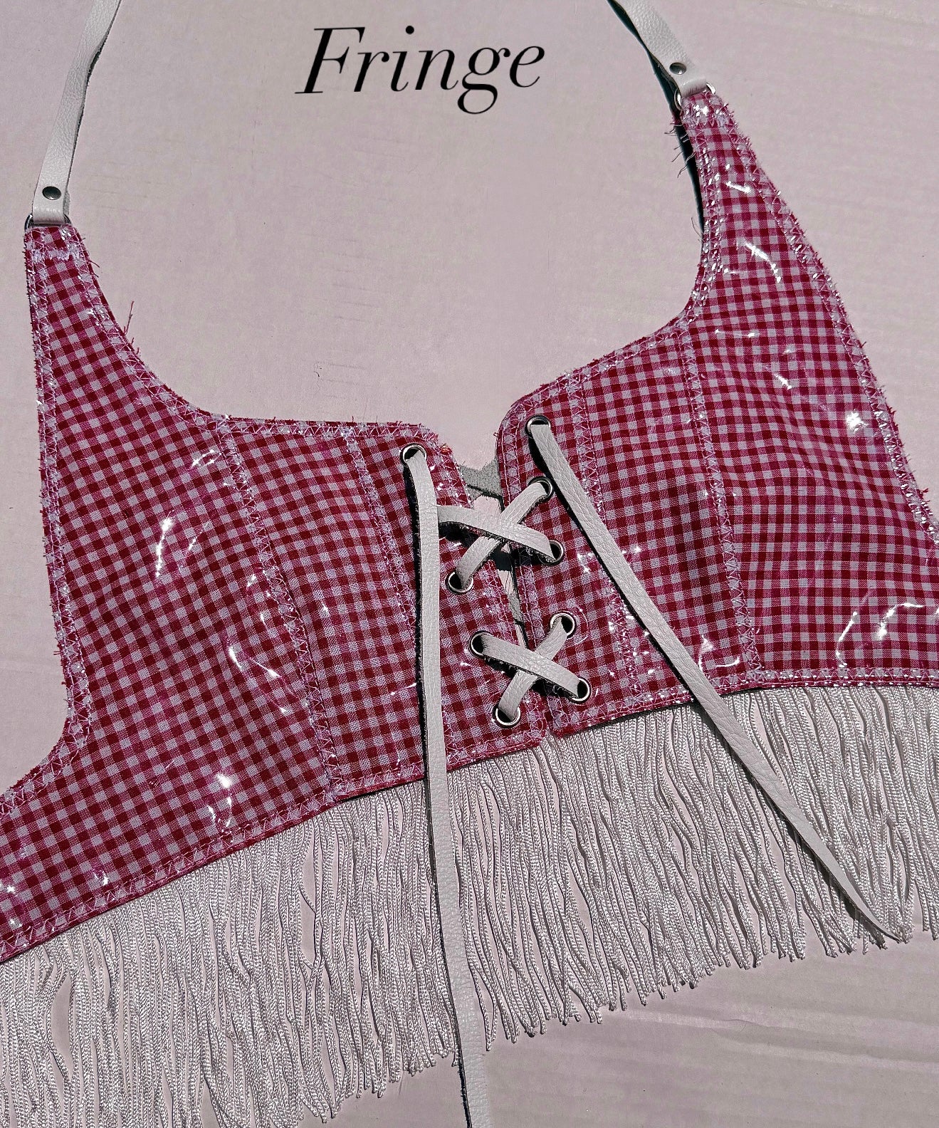 PVC Gingham Halter