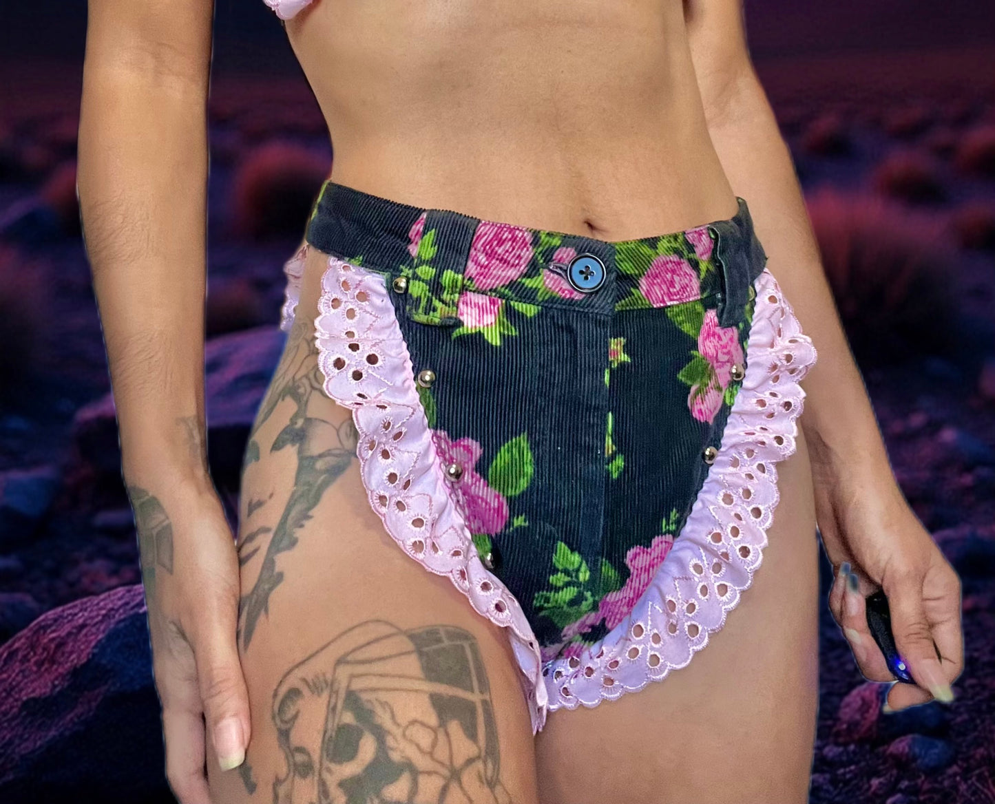 High Waist Floral Bottom