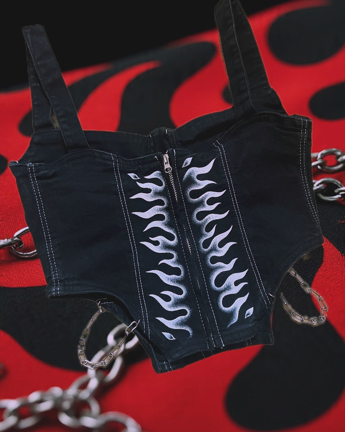 Hell Raiser UpCycled Denim Bustier