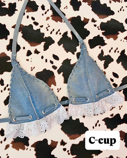 C-cup Denim Bralette