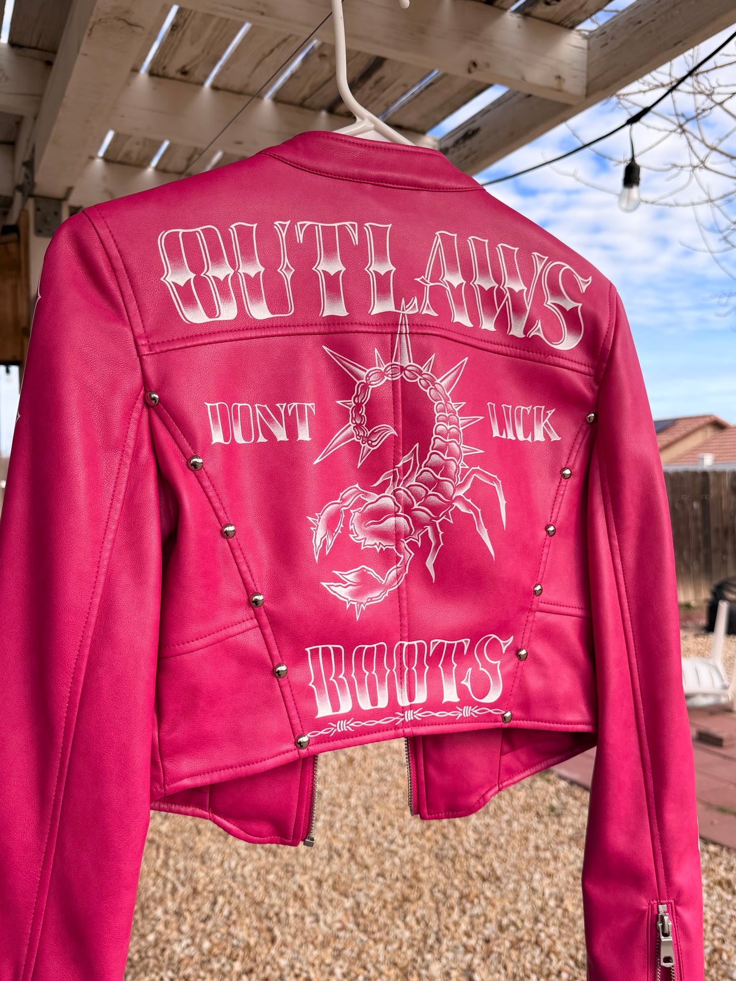 Hand Painted Cropped Jacket XS