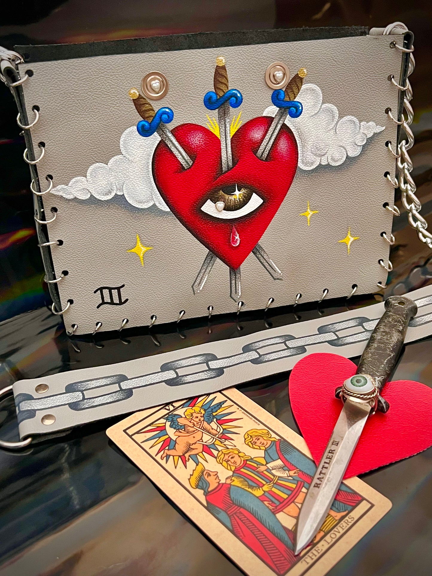 Three of Swords purse