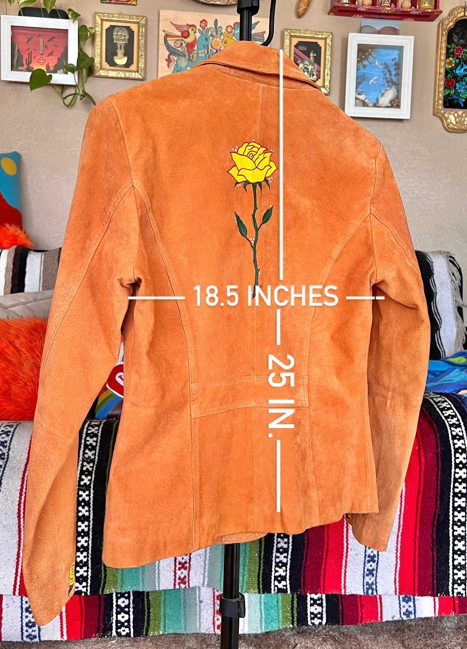 Vintage Painted Suede Jacket