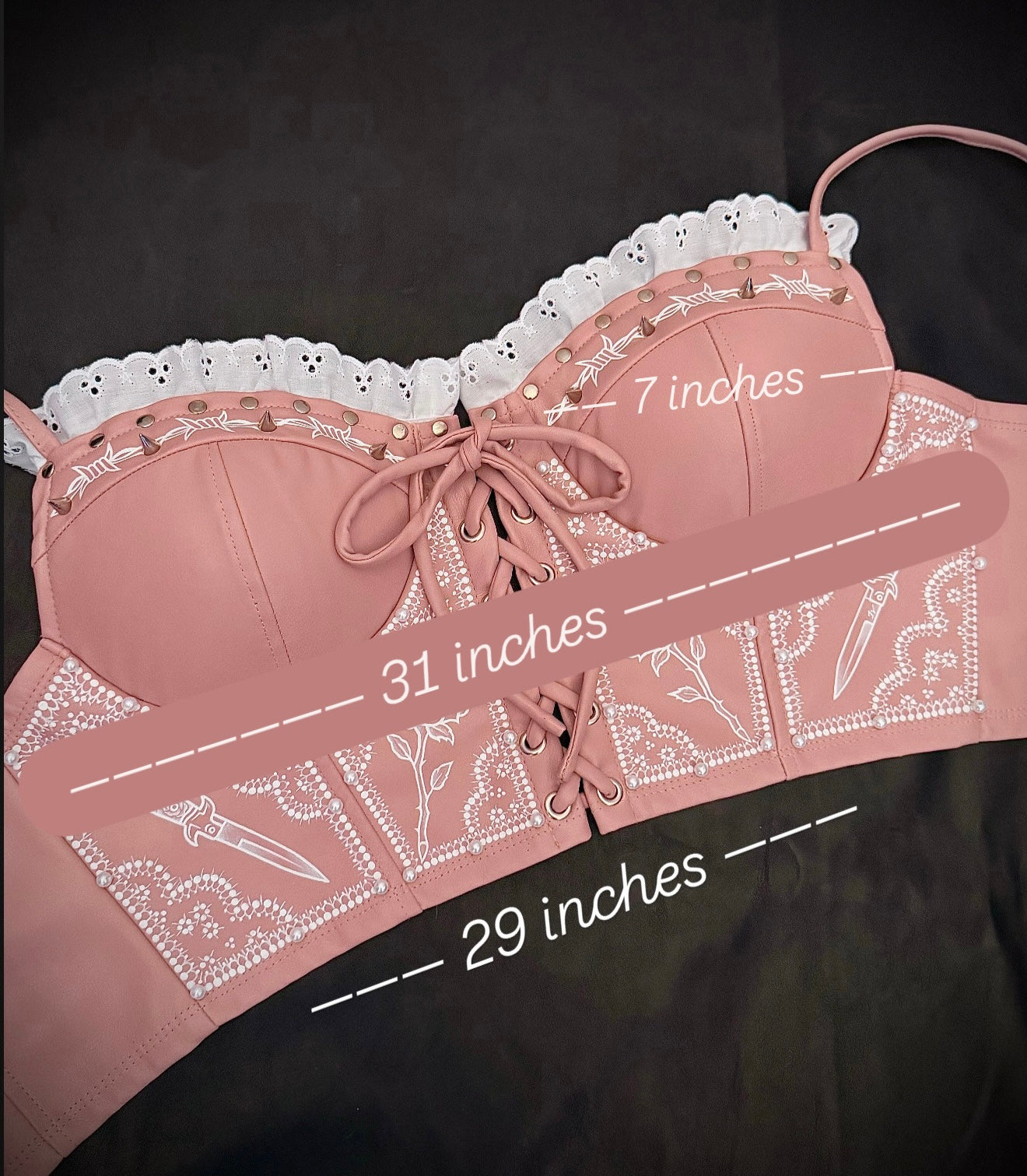 Hand Painted Corset Top S