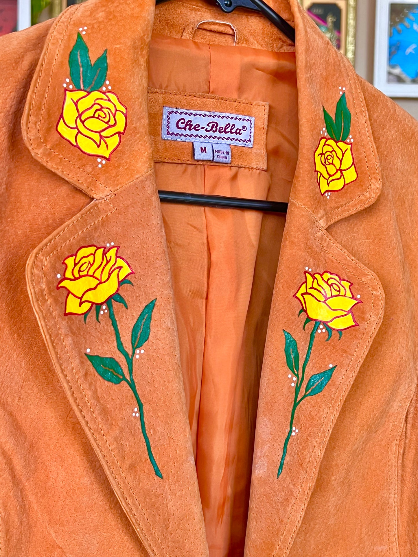 Vintage Painted Suede Jacket