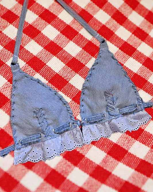 Denim & Lace Bralette