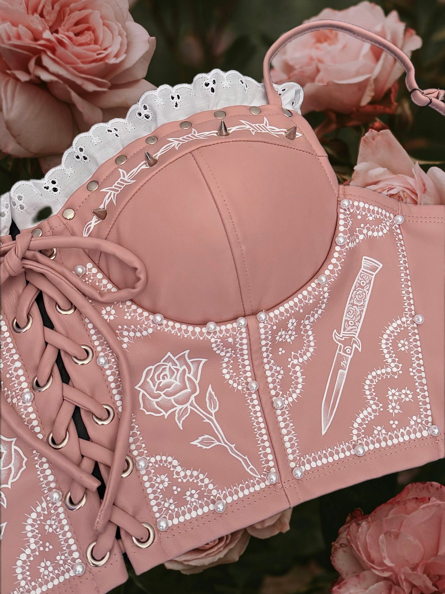Hand Painted Corset Top S