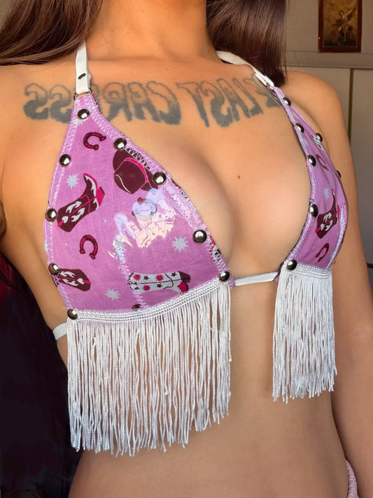 PVC Cowgirl Bikini Top