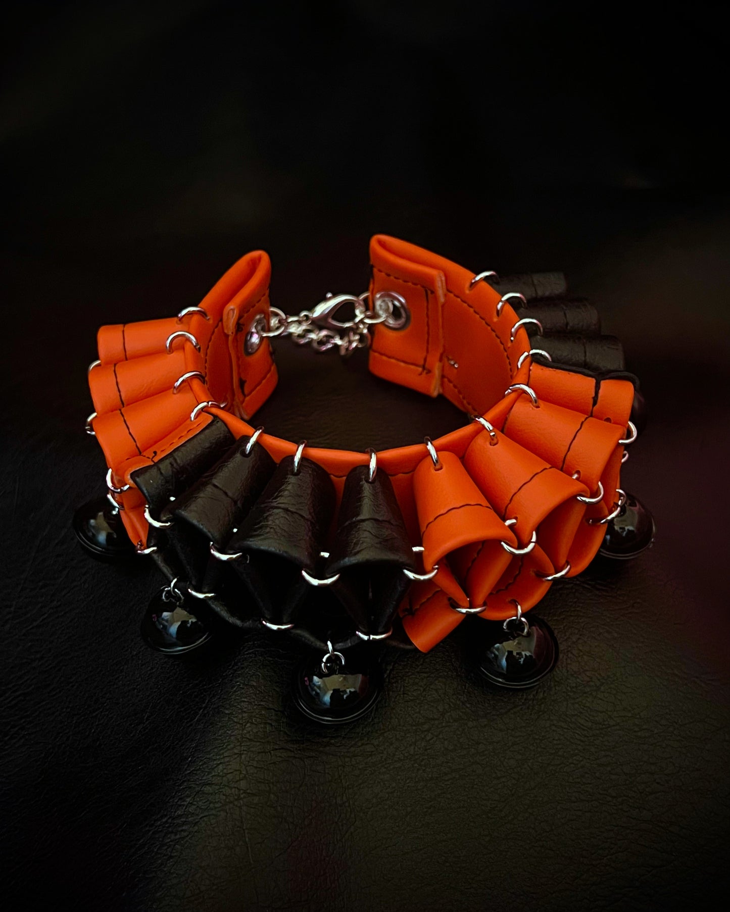 Black & Orange Mix match Collar