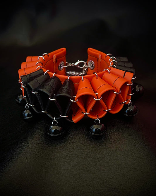 Black & Orange Mix match Collar