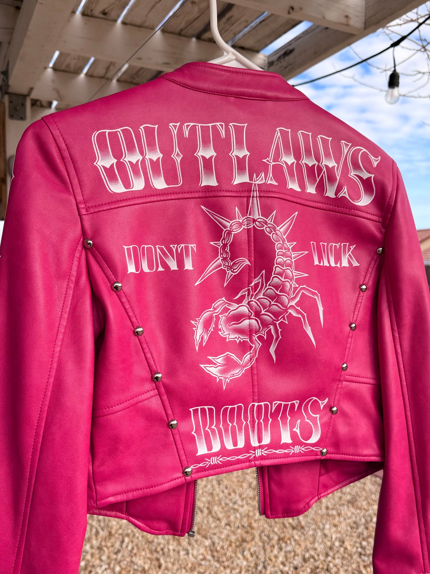 Hand Painted Cropped Jacket XS