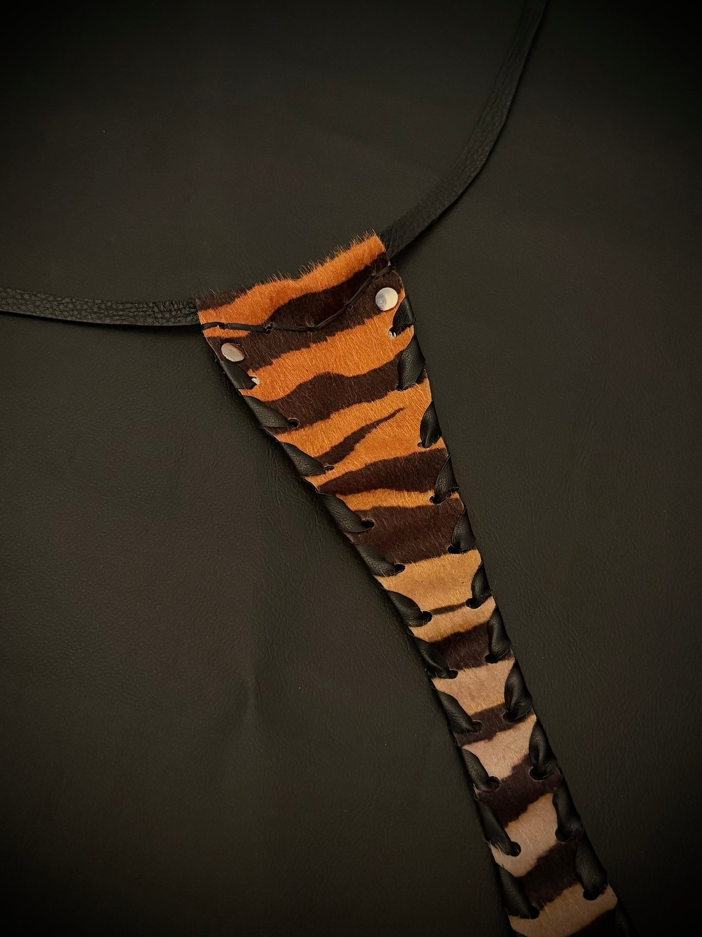 Tiger Felt Thong