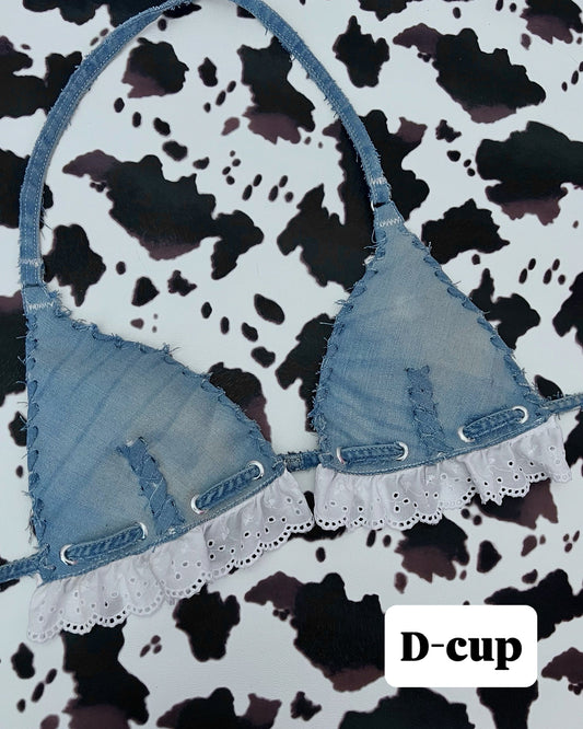 D-cup Denim Bralette