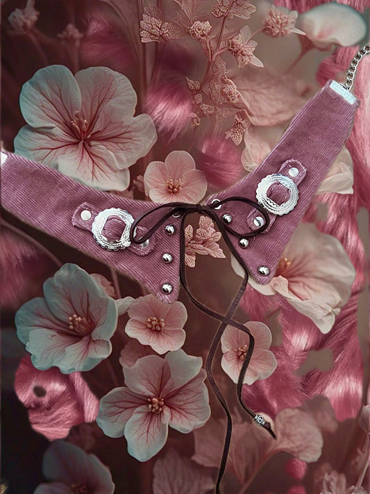 Mauve Corduroy Collar
