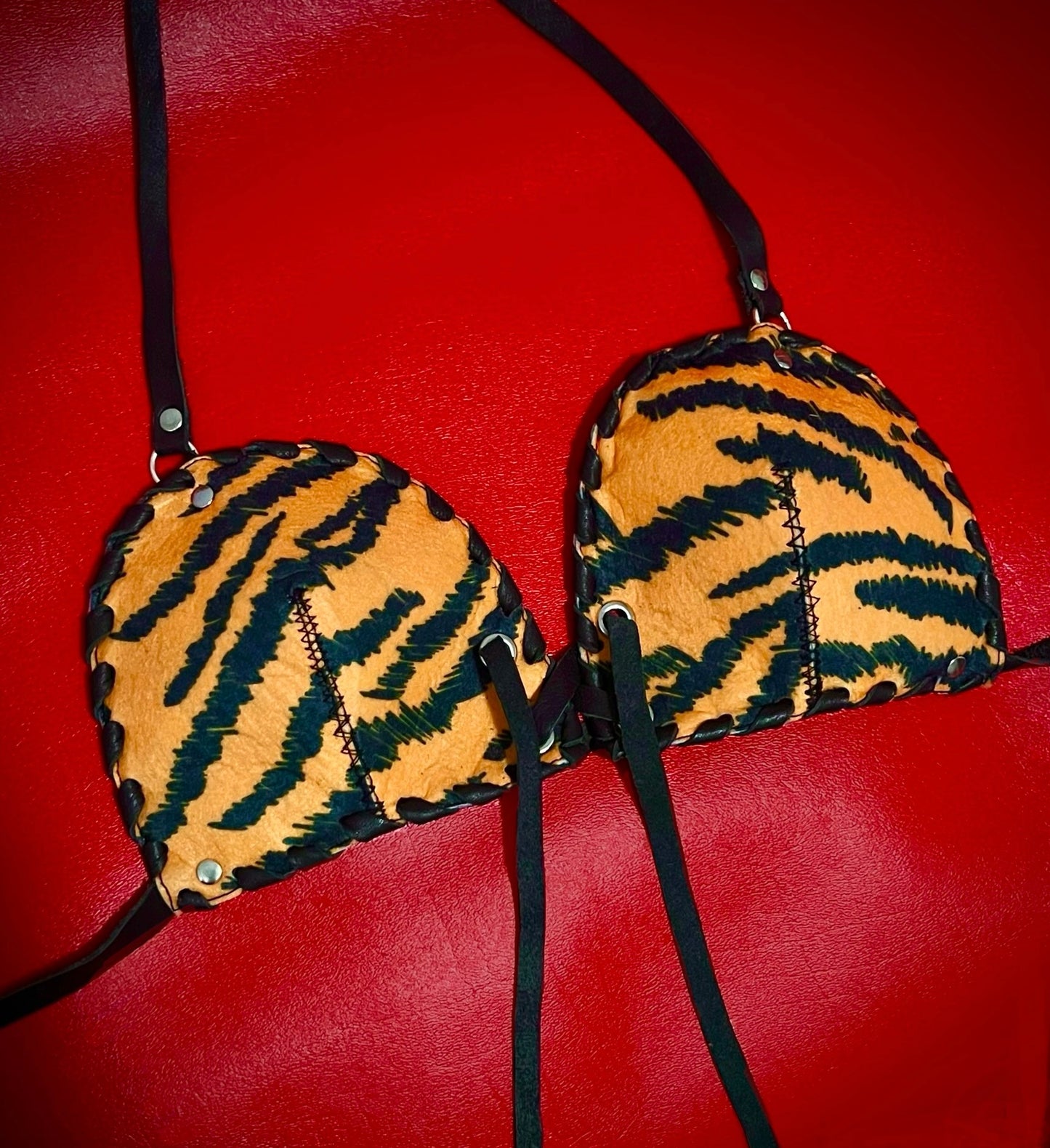 Tiger Felt Bralette