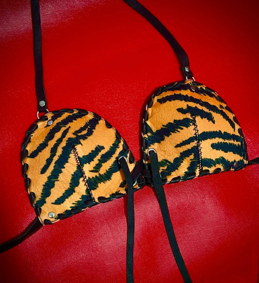 Tiger Felt Bralette