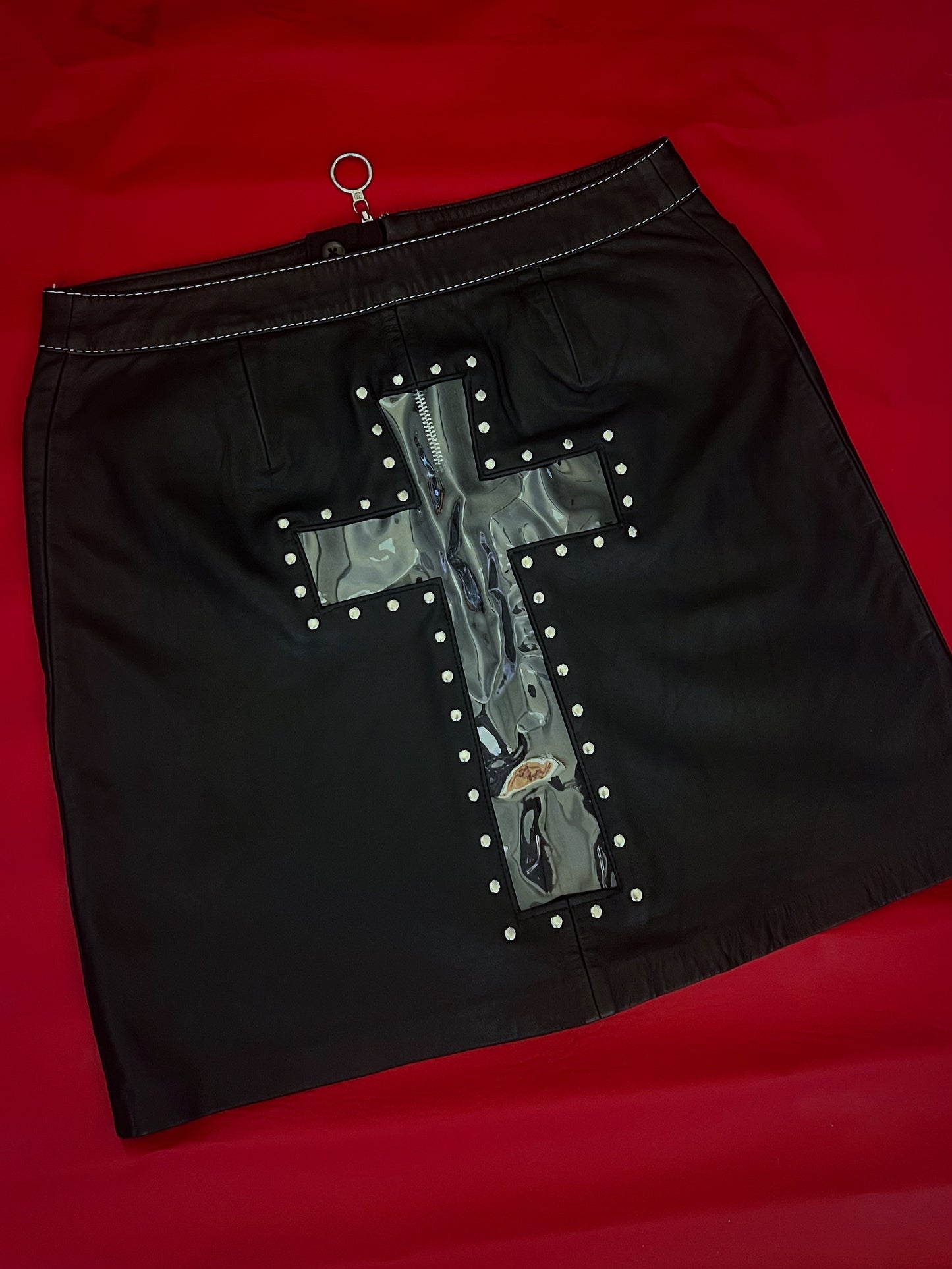 Holy Hell Leather Skirt