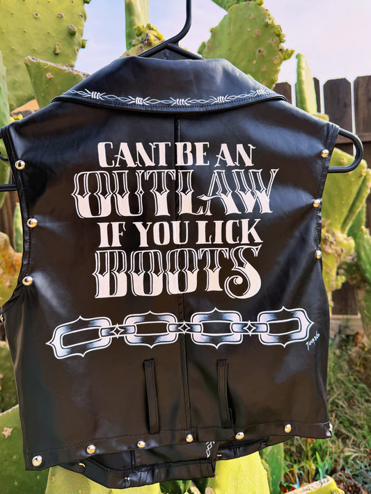 Upcycled Pleather Vest