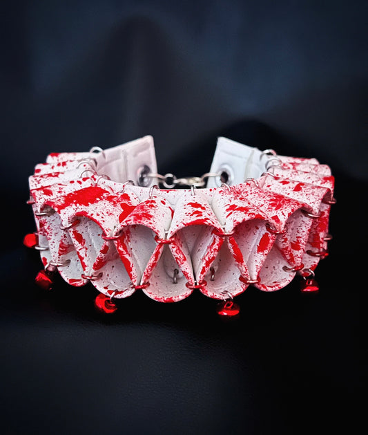 RESERVED Pair (two) Blood Splatter Anklets