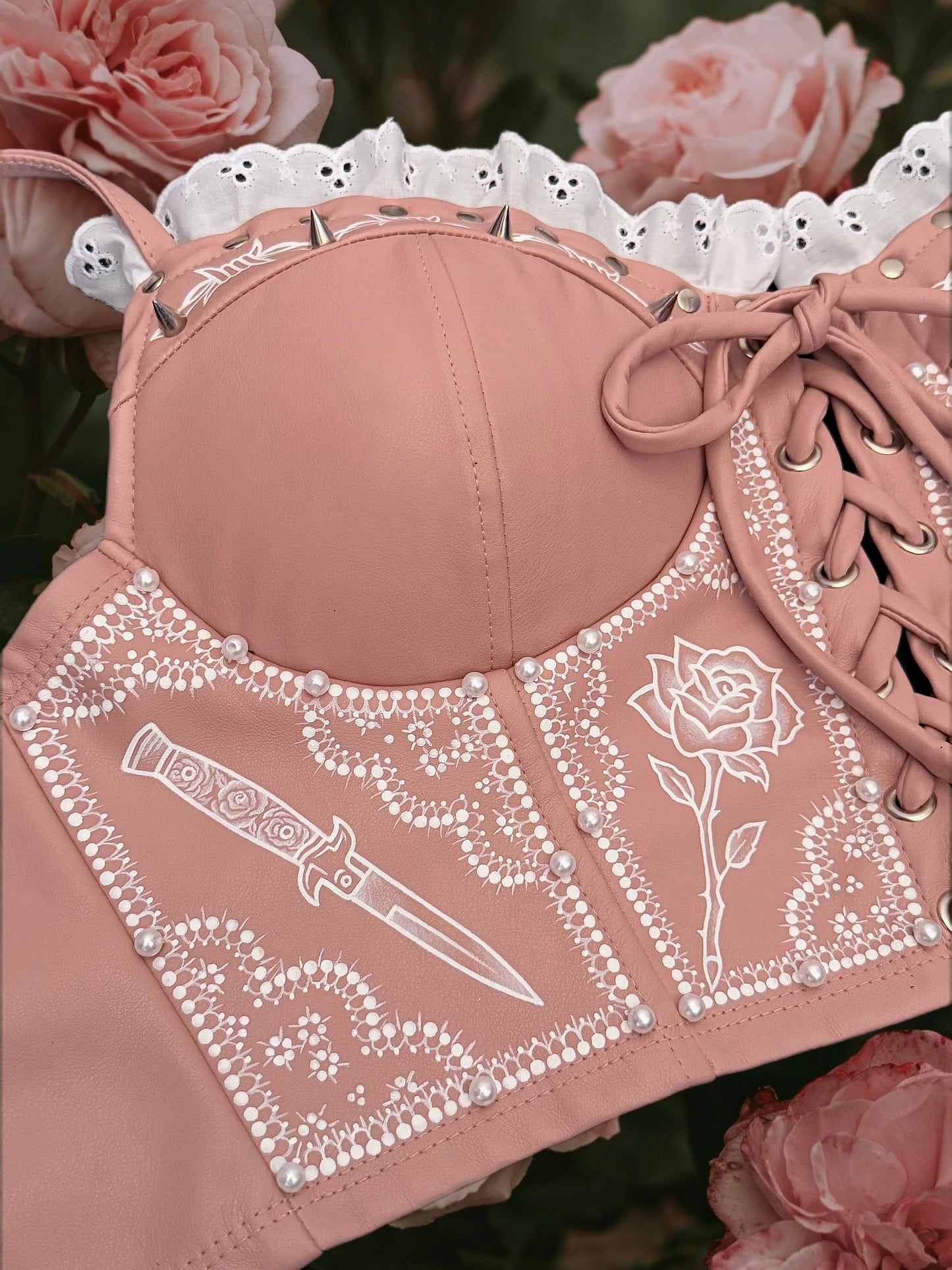 Hand Painted Corset Top S