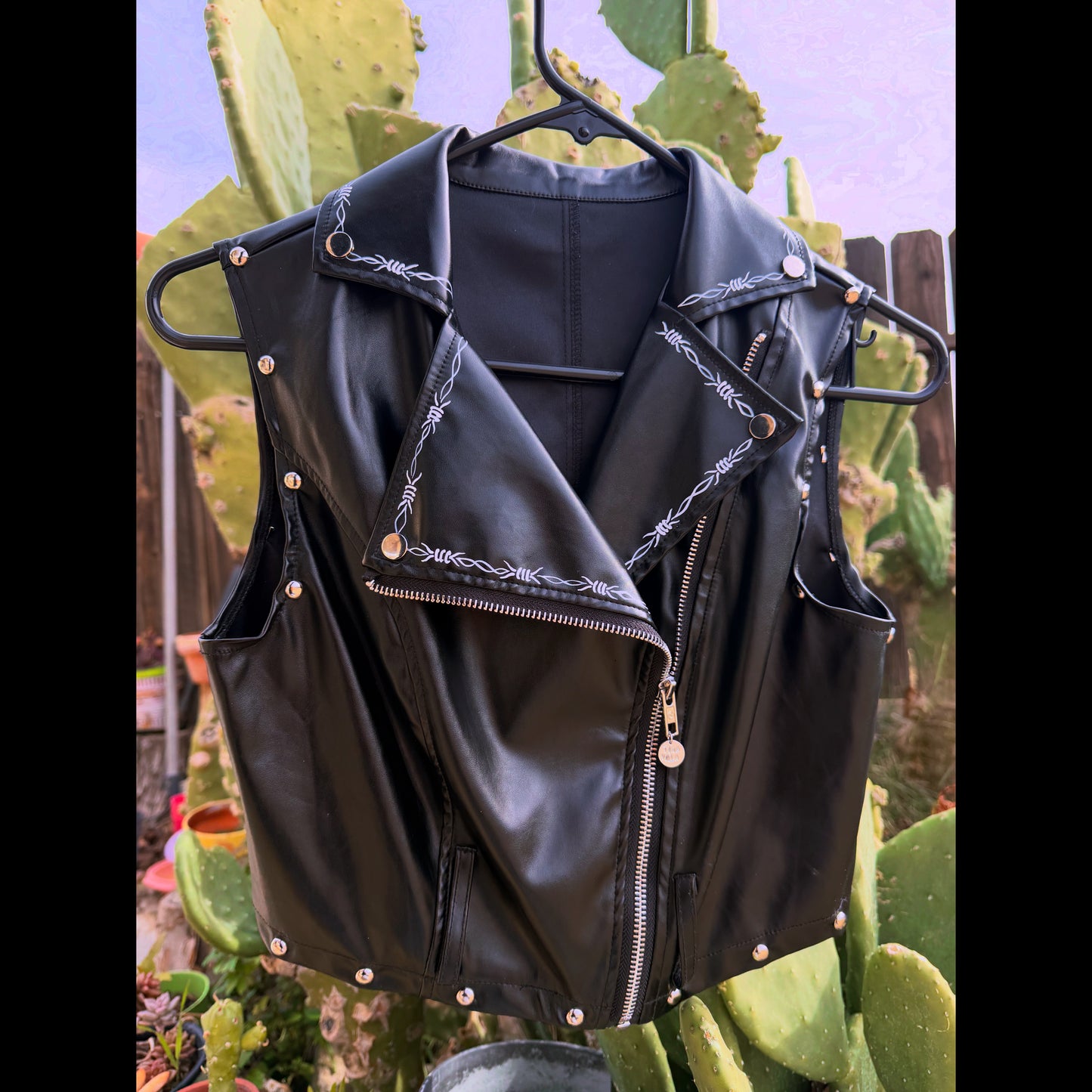 Upcycled Pleather Vest