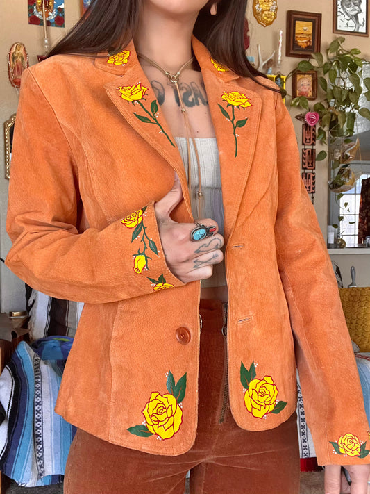 Vintage Painted Suede Jacket