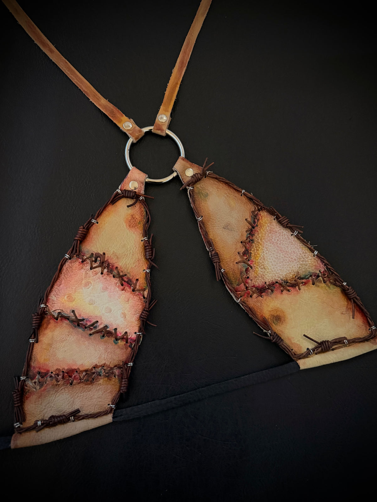 Leather Face CrossTop A-C/D cup